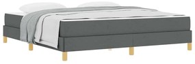 vidaXL Κρεβάτι με ελατήρια Σκούρο γκρι και Καφέ 180 x 200 cm