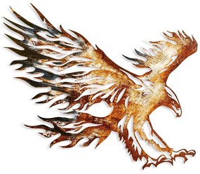Διακοσμητικό Τοίχου Eagle 930DYU1213 63x71cm Gold-Black Wallity Μέταλλο