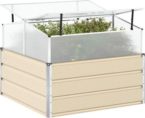 vidaXL Γλάστρα Ελεφαντόδοντο 100 x 100 x 77 cm Επικαλυμμένος Χάλυβας