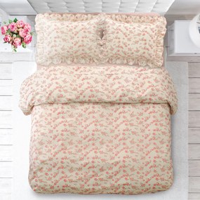 Σεντόνια King Size (Σετ) Makis Tselios France Μπεζ,Σομόν ΜΕ ΛΑΣΤΙΧΟ 180x205+40