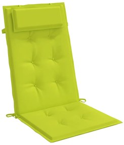 vidaXL Μαξιλάρια Καρέκλας με Πλάτη 6 τεμ. Φωτ. Πράσινο Ύφασμα Oxford