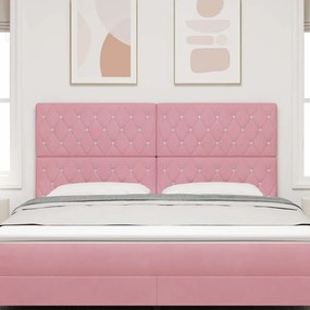 vidaXL LED κεφαλάρι με φώτα λωρίδας LED Ροζ 180 cm Πολυεστέρας