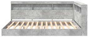 vidaXL Βιβλιοθήκη Κρεβατιού 2 pcs Γκρι σκυροδέματος 140 x 200 cm