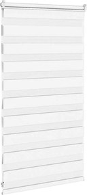 vidaXL Ζέβρα τυφλή Λευκό Πλάτος υφάσματος 80,9 εκ. Πολυεστέρας