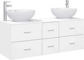 vidaXL Σετ Επίπλων Μπάνιου 3 τμχ. Λευκό 49,5 x 44,5 x 65 εκ