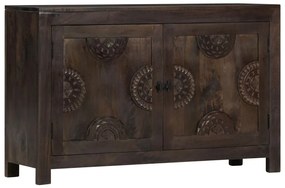 vidaXL Ντουλάπι με Σκαλιστό Σχέδιο 110x35x70 εκ. από Μασίφ Ξύλο Μάνγκο