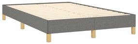 ΚΡΕΒΑΤΙ BOXSPRING ΜΕ ΣΤΡΩΜΑ ΣΚΟΥΡΟ ΓΚΡΙ 120X190 ΕΚ ΥΦΑΣΜΑΤΙΝΟ 3269759