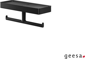 Geesa Tiger Cooper 800240 Black Matt - Χαρτοθήκη διπλη με εταζερα