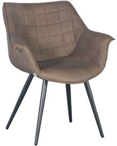 Πολυθρόνα 617-121-081 62x65x82cm Brown Metal, Fabric