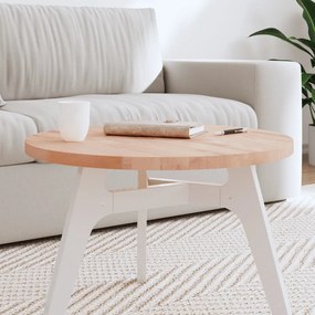 vidaXL Επιφάνεια Τραπεζιού Στρογγυλή Ø60x2,5 εκ. Μασίφ Ξύλο Οξιάς
