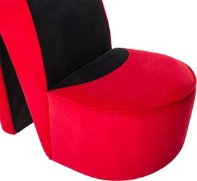 vidaXL Κάθισμα Γόβα Κόκκινο από Βελούδο