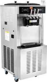 VEVOR Commercial Soft Serve Ice Cream Machine 34-44 L/H Yield 3-Flavor LED Panel