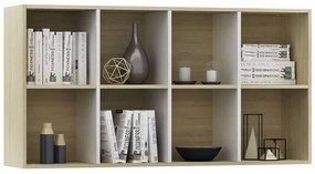 vidaXL Ραφιέρα/Βιβλιοθήκη Λευκή/Sonoma 66x30x130 εκ. από Μοριοσανίδα
