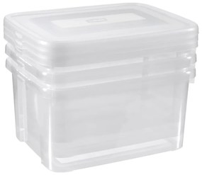 Curver Κουτιά Αποθήκευσης Σετ Handy 3x25 Λ. Διαφανή - Διαφανές