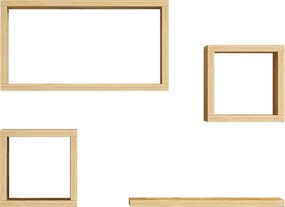 Ραφιέρα Babine pakoworld μελαμίνη σε oak απόχρωση 84x15x44εκ