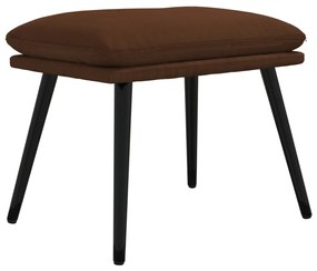 vidaXL Υποπόδιο Καφέ 45 x 29,5 x 39 εκ. από Γυαλιστερό Συνθετικό Δέρμα
