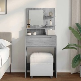 vidaXL Τραπέζια Ντυσίματος Κρεβατοκάμαρας Γκρίζο Σονομα