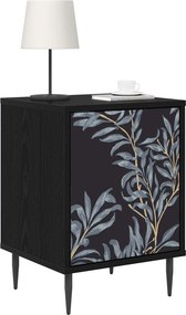 vidaXL Κομοδίνο DOKKUM 2 τμχ. Μαύρη Δρυς 36 x 33 x 51 εκ.