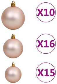 vidaXL Γιρλάντα Χριστουγεννιάτικη με LED & Μπάλες Πράσινη 20 μ. PVC