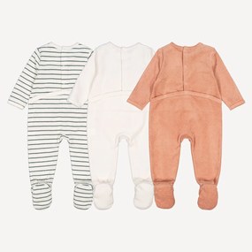 Σετ 3 πετσετέ πιτζαμάκια με μοτίβο καμήλα και ρίγες