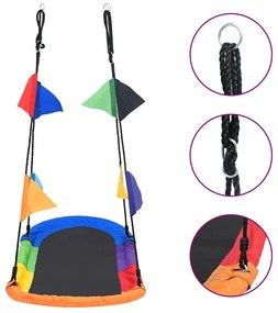 vidaXL Κούνια Φωλιά με Σημαίες 165 x 70 εκ.