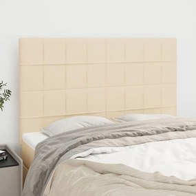 vidaXL Κεφαλάρι Κρεμ 144x5x118/128 εκ. Ύφασμα