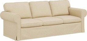 vidaXL Καναπές 180cm 2 pcs Κρεμ Μέταλλο