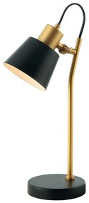 Φωτιστικό Επιτραπέζιο 20217 1xE14 Max 25W Black Matt-Gold Matt Metal,Aluminum
