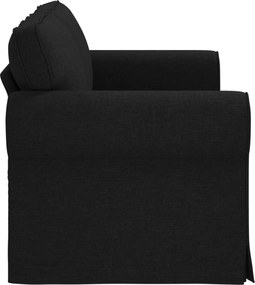 vidaXL Καναπές 140cm Μαύρο Μέταλλο