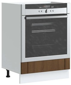 ντουλάπι φούρνου vidaXL "Lucca" Καφέ δρυς καπλαμά Ξύλο