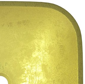 Νιπτήρας Χρυσός 42x42x14 εκ. Γυάλινος - Χρυσό