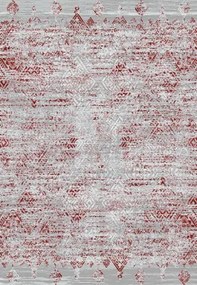 ΧΑΛΙ SHINY VELVET 6045/Light Grey Red - 200cm x 290cm - 2000903