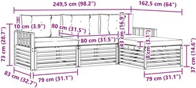 vidaXL Σειρά Καναπέ Εξωτερικού 4 pcs Λευκό και Κρεμ Πολυεστέρας