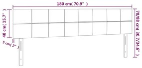 Κεφαλάρια Κρεβατιού 2 τεμ. Μαύρο 90x5x78/88 εκ. Βελούδινο - Μαύρο