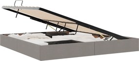 vidaXL Κρεβάτι Οθωμανικού Τύπου Taupe 200 x 200 cm ύφασμα