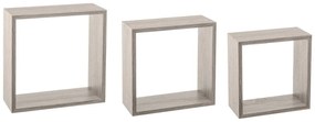 Ράφια Τοίχου (Σετ 3τμχ) F-V Cube Grey 138957D
