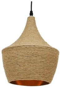 Κρεμαστό Φωτιστικό Σχοινί SHANGHAI ROPE Μονό Φ24 Μπεζ 00916 Globostar-916-Μπεζ 916