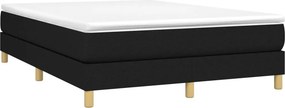 vidaXL Κρεβάτι Boxspring με Στρώμα Μαύρο 140x200 εκ. Υφασμάτινο