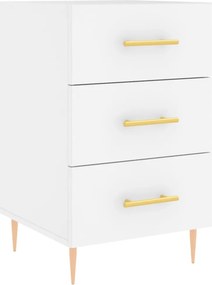 vidaXL Κομοδίνο Λευκό 40 x 40 x 66 εκ. από Επεξεργασμένο Ξύλο