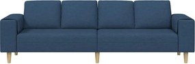 vidaXL Καναπές σαλονιού Μπλε 250 x 77 x 76 εκ. Πολυεστέρας