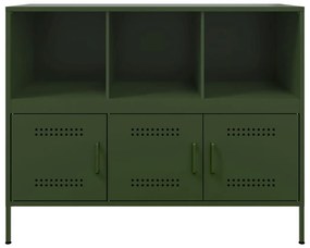 vidaXL Ντουλάπι Πράσινο Λαδί 100,5x39x79 εκ. από Ατσάλι