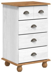 vidaXL Κουτί Με Συρτάρια 'ASKIM' Λευκό 45.8x40x79 cm Στερεό Ξύλο Πεύκου