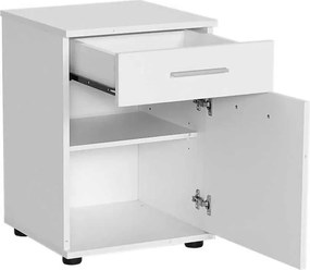 Κομοδίνο Trendline Megapap σε χρώμα λευκό 40x39x57εκ.