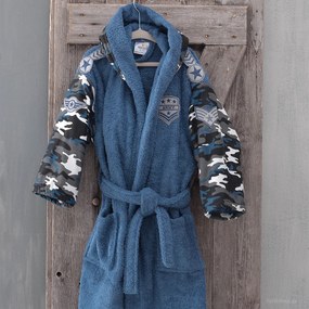 Παιδικό Μπουρνούζι Rythmos Army Blue Μπλε No3-4