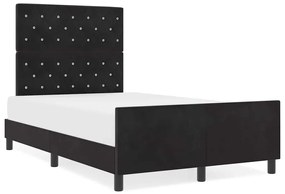 vidaXL Σκελετός Κρεβατιού με κεφαλάρι Μαύρο 120 x 190 cm Βελούδο
