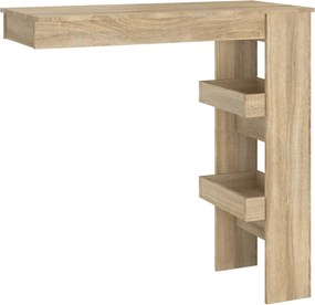 vidaXL Τραπέζι Μπαρ Τοίχου Sonoma Δρυς 102x45x103,5 εκ. Επεξεργ. Ξύλο
