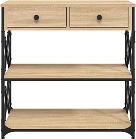 vidaXL Τραπέζι Κονσόλα Sonoma Δρυς 75 x 28 x 75 εκ. Επεξεργασμένο Ξύλο