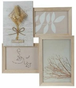 Κορνίζα DKD Home Decor 31 x 2,4 x 34 cm Κρυστάλλινο Φυσικό Shabby Chic