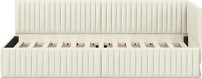 vidaXL Κρεβάτι Γωνίας Κρεμ 80 x 200 cm Βελούδο