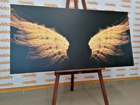 Εικόνα με χρυσά φτερά αγγέλου - 100x50
